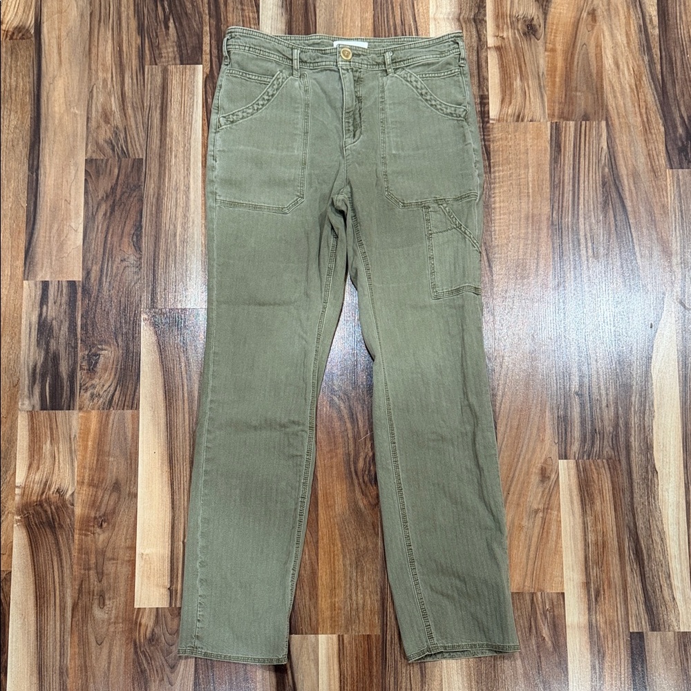 Anthropologie Olive Green Utility Pants